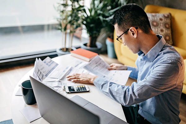 Man reviewing documents - SM1 Man reviewing documents - SM1